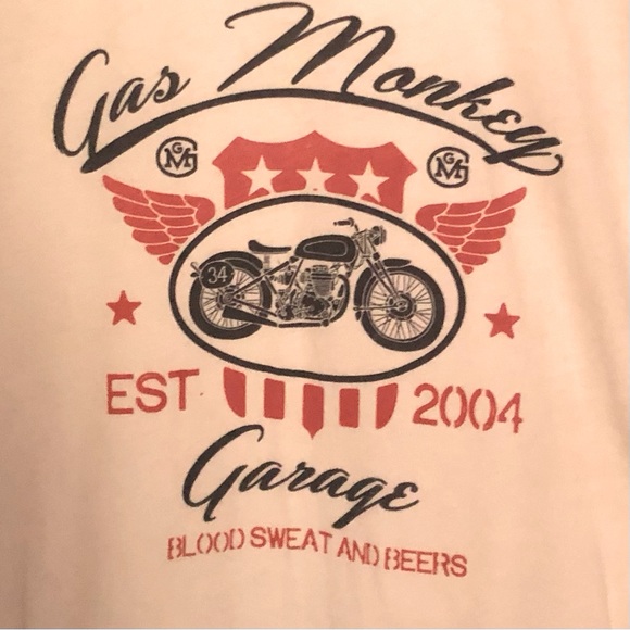 Gas Monkey Motorcycle Graphic Raglan T-shirt - Picture 1 of 4